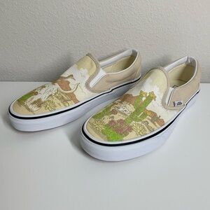 Vans Classic Slip On Desert Vibes Oatmeal True White Shoes M 7 W 8.5